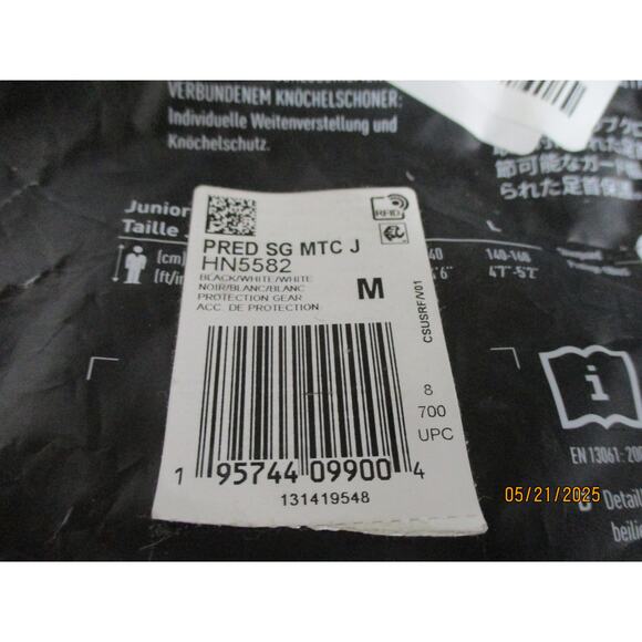 USED Adidas Unisex-Child Soft Ground Match Predator Shin Guards, Black/White-M - Picture 5 of 5